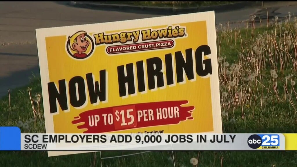 Sc Employers Add 9,000 Jobs In July