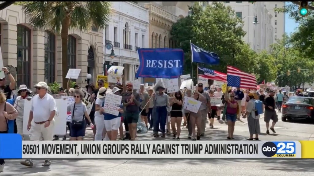 Protesters, Union Groups Rally Against Local Government And Trump Administration