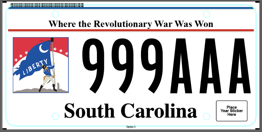 Revolutionary War license plates