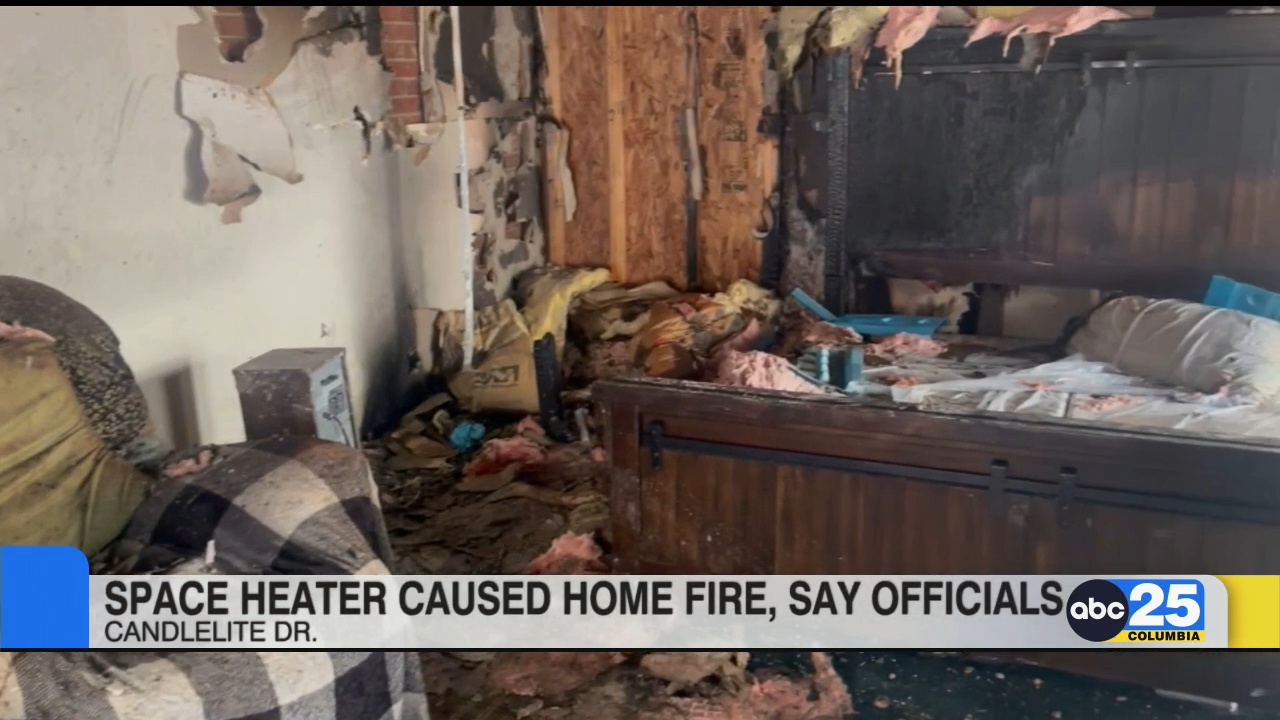Family of six displaced after officials say space heater caused house ...