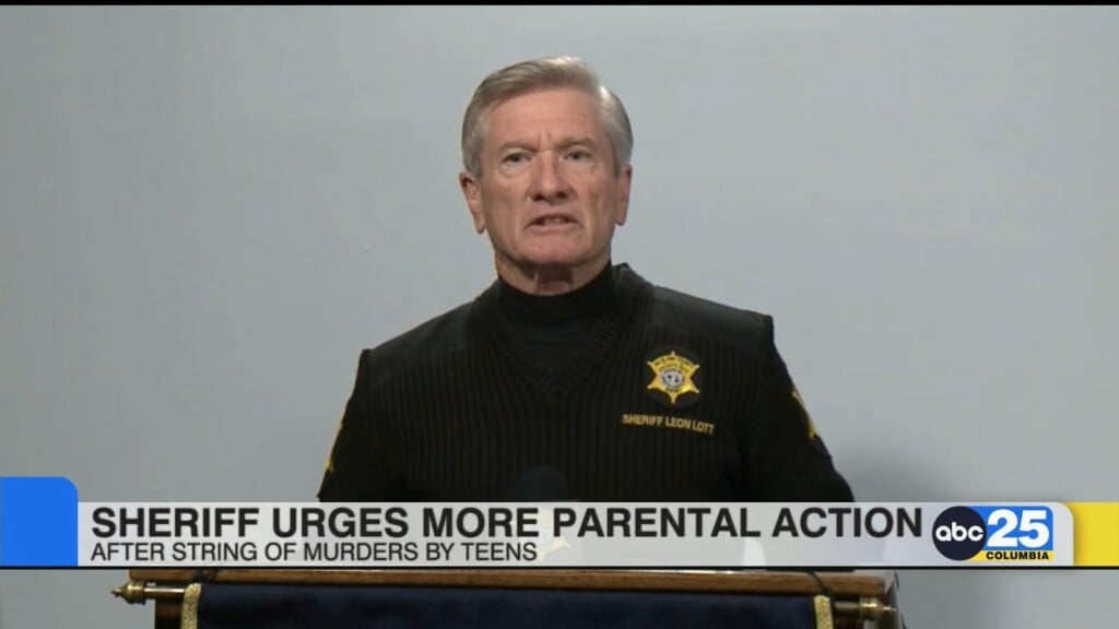 Sheriff Lott Calls On Parents To Act After String Of Gun Murders By Teenagers
