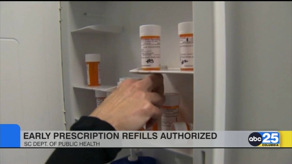 Scdph Authorizes Early Prescription Refills Due To Weekend Weather