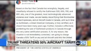 President Trump Threatens 50% Aircraft Tariff On Canada