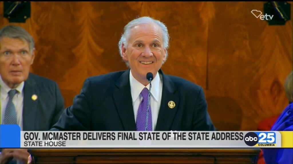 Gov. Mcmaster Delivers Final State Of The State Address, Rep. Johnson Delivers Democratic Response