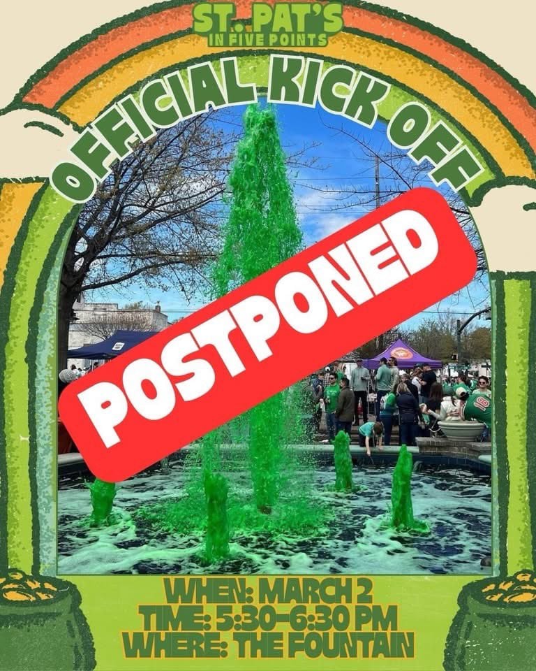 Kickoff Event For St Pats In Five Points Postponed