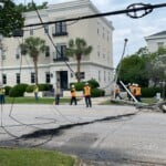 Pickens Street Closed After Tractor Trailer Strike Power Pole 4