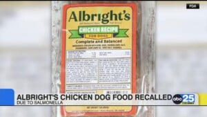 Albright's Chicken Dog Food Recalled Due To Salmonella