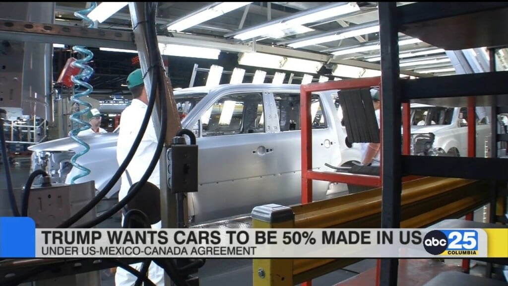 Trump Wants Cars To Be 50% Made In The U.s. Under U.s. Mexico Canada Agreement