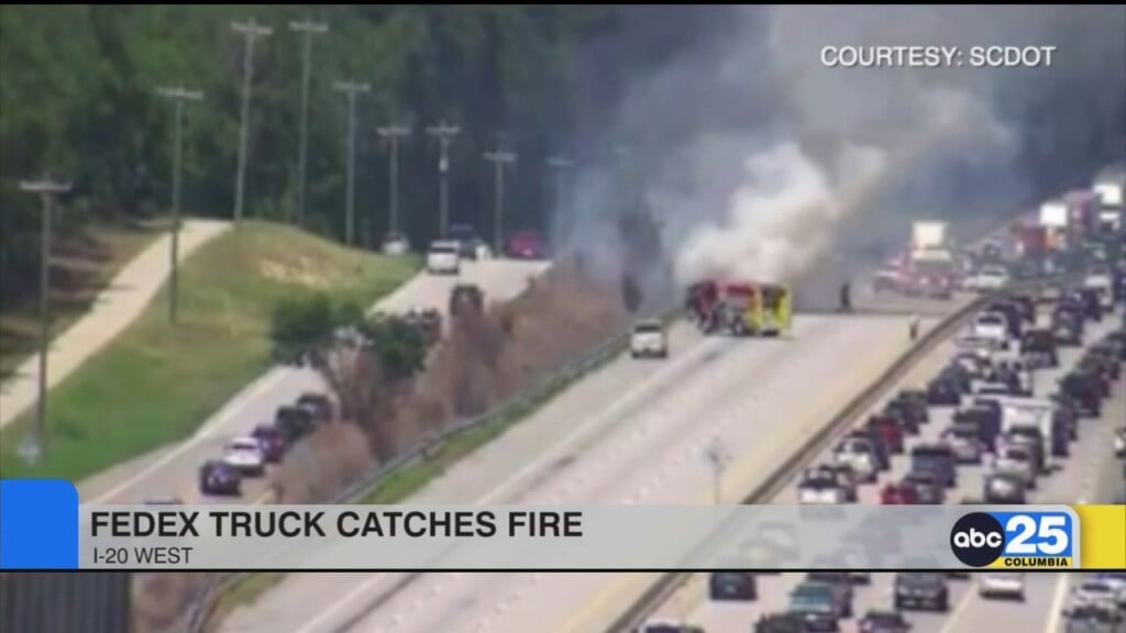 Fedex Truck Catches Fire On I 20 West