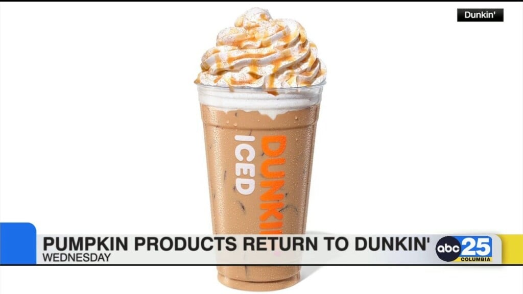 Pumpkin Products Return To Dunkin'