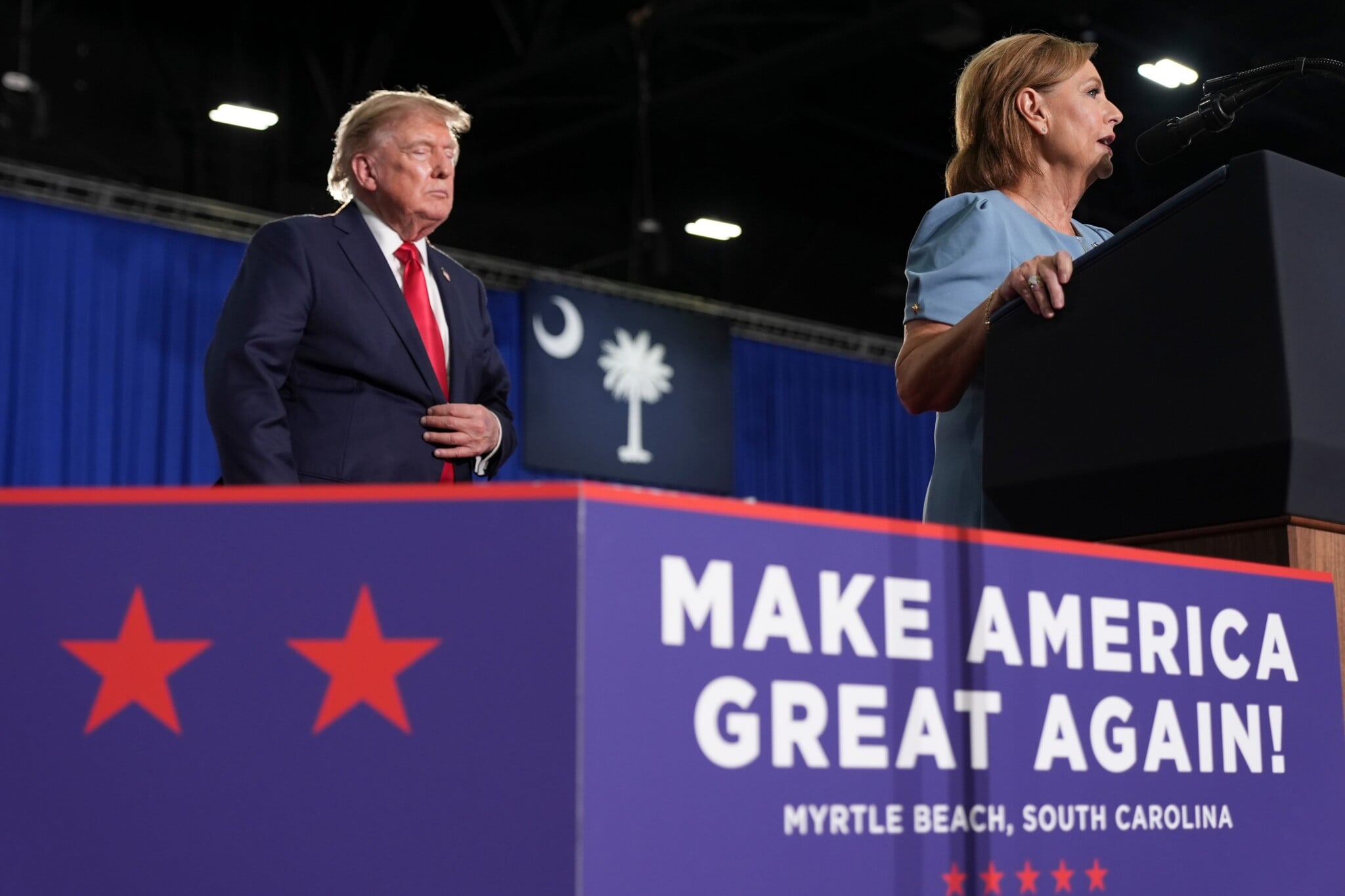 Trump brings a last-minute rally boost to Darline Graham in South ...