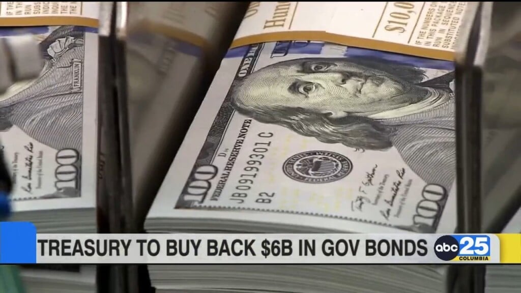 Treasury Department To Buy Back $6 Billion In Gov Bonds