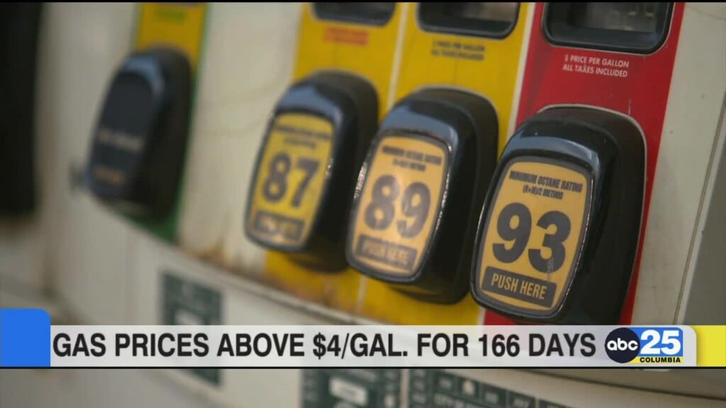 Gas Prices Above $4 A Gallon For 166 Days