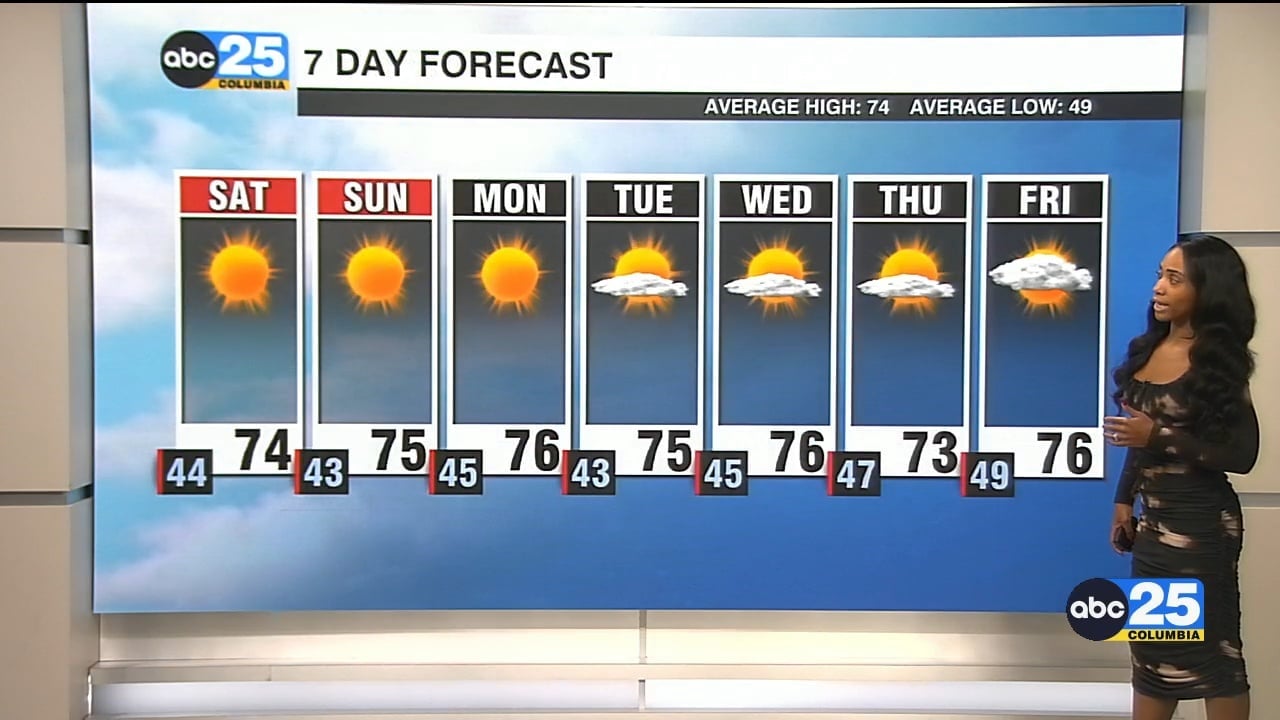 7 day forecast October 23, 2026 - ABC Columbia