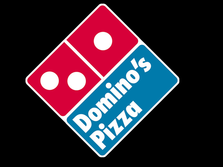 DOMINO'S PIZZA LOGO ON WHITE PEARL MARBLE 