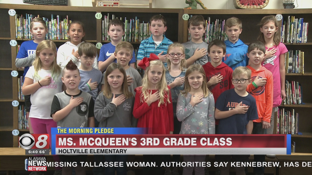 The Morning Pledge Holtville Elementary Ms. McQueen's Class Alabama