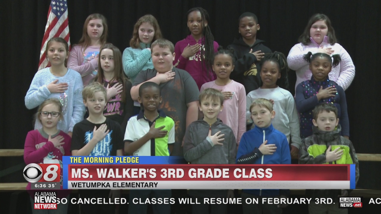 The Morning Pledge Wetumpka Elementary Ms. Walker's Class Alabama News