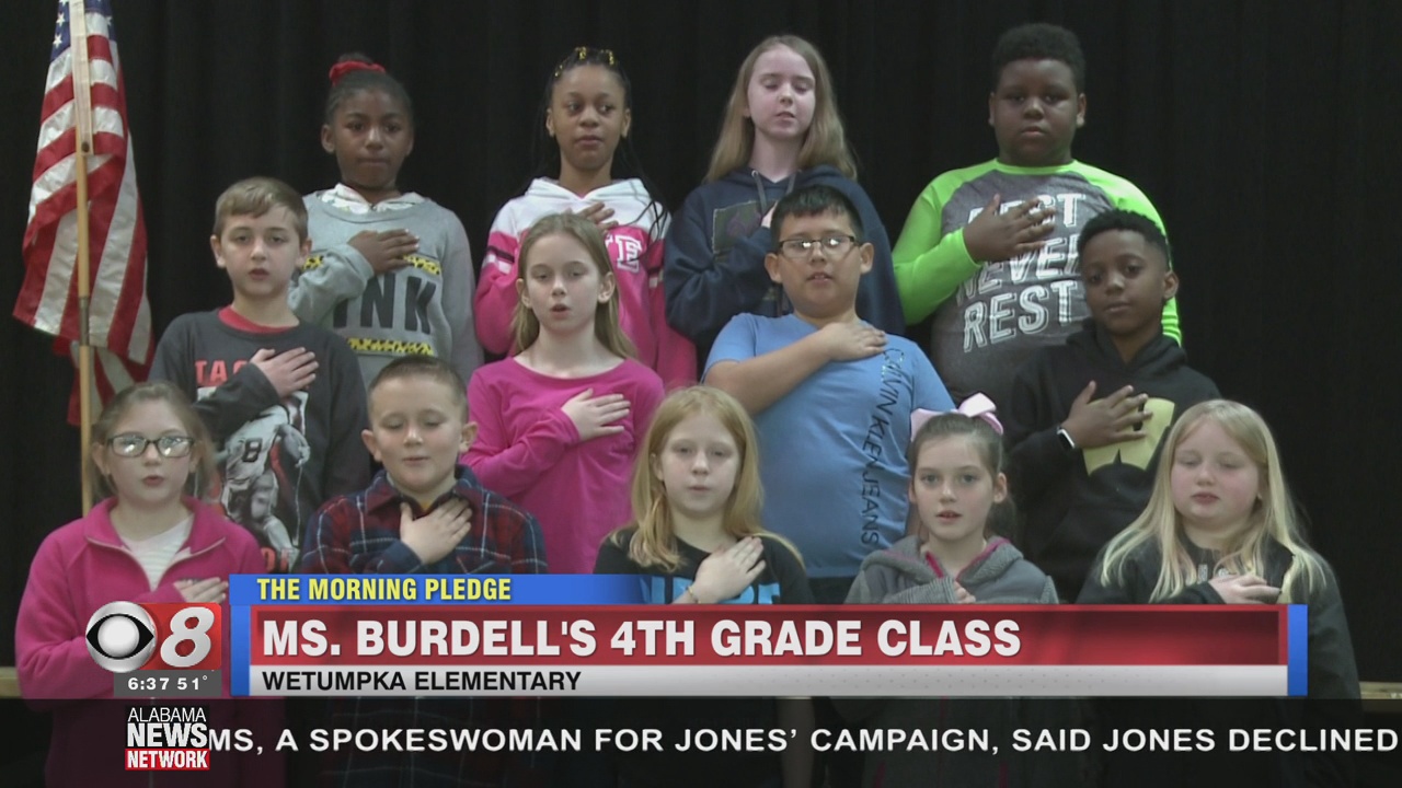 The Morning Pledge Wetumpka Elementary Ms. Burdell's Class Alabama News