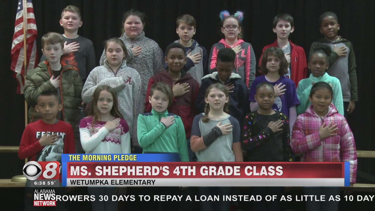 The Morning Pledge Wetumpka Elementary Ms. Shepherd's Class Alabama