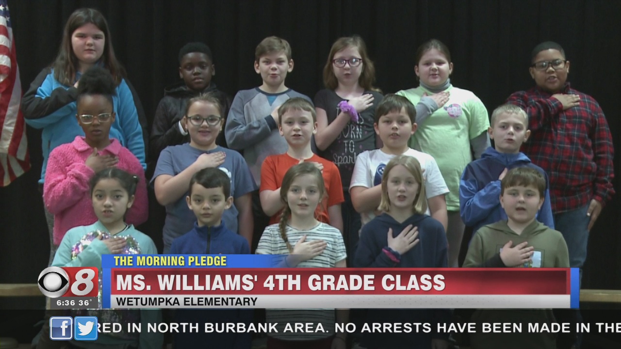 The Morning Pledge Wetumpka Elementary Ms. Williams' Class Alabama News
