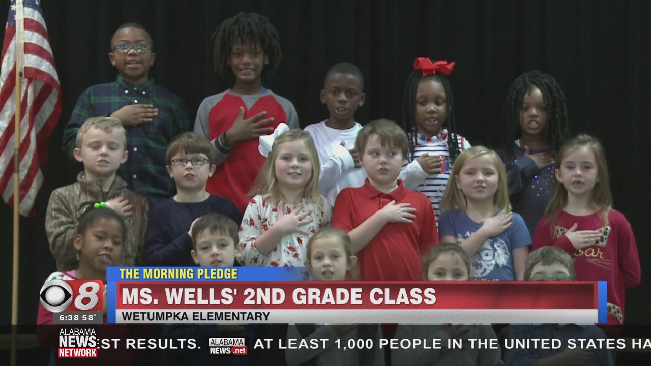 The Morning Pledge Wetumpka Elementary Ms. Wells' Class Alabama News