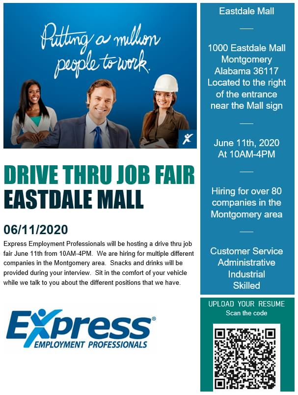 Drive Thru Job Fair At Eastdale Mall Alabama News