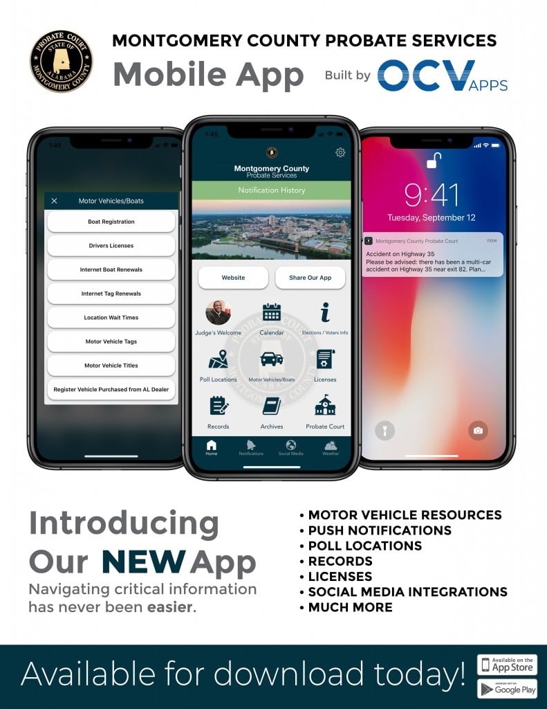 Montgomery County Probate Office Launches New Interactive App - Alabama