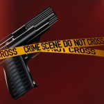 Gun And Crime Scene