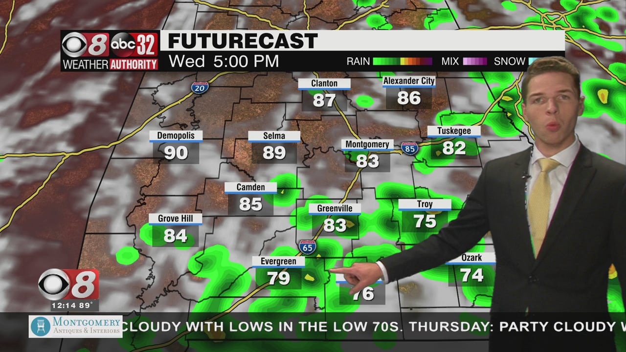 Higher Rain Chances Through Friday - Alabama News