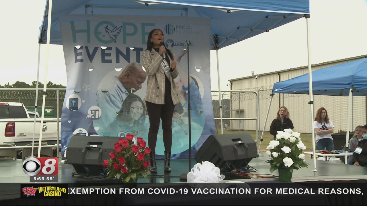 Miss USA 2020 Visits Tutwiler Prison for Women in Wetumpka, Thursday