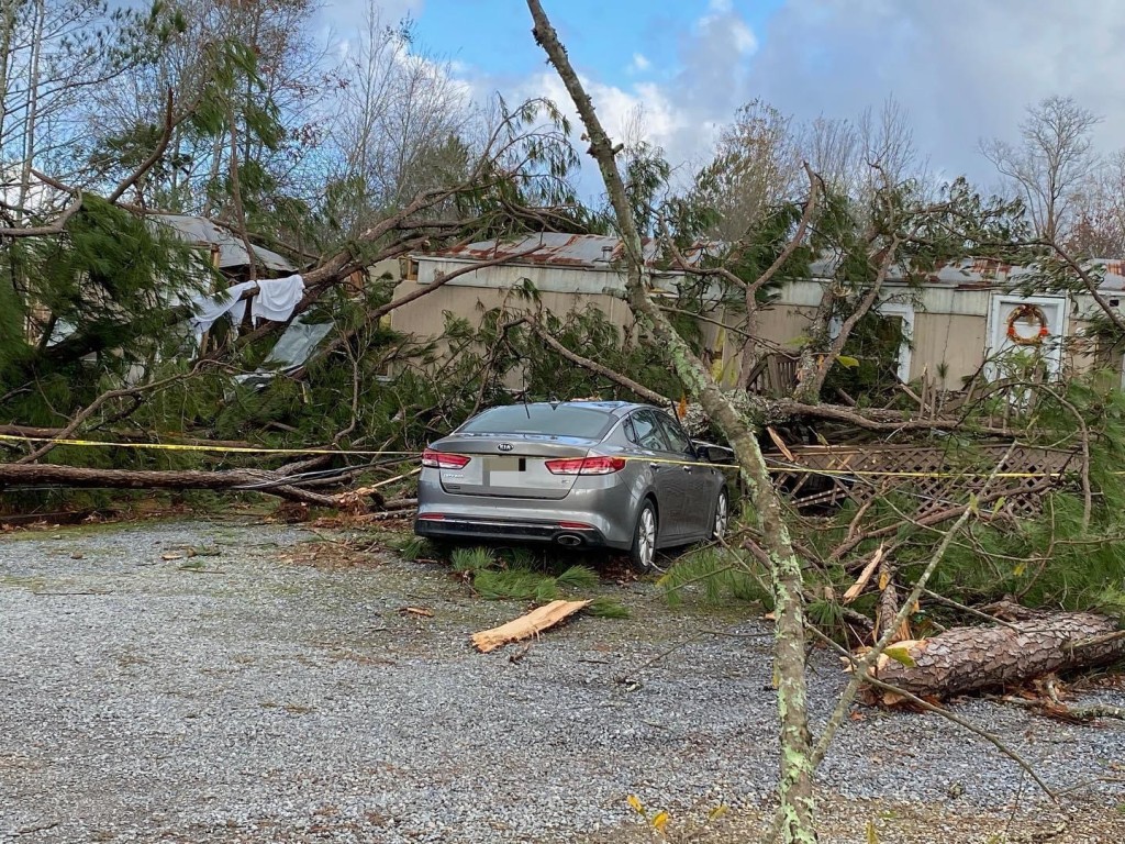 See the Tornado Damage in Montgomery County Where Mother, 8YearOld