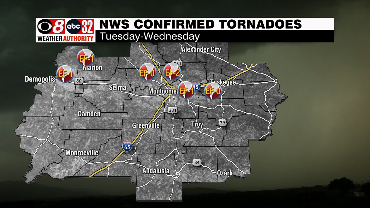 NWS Surveys Six Tornadoes Confirmed So Far Alabama News