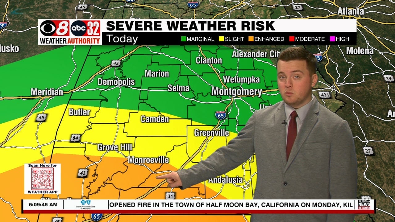 Strong to Severe Storms Tonight Into Tomorrow Morning