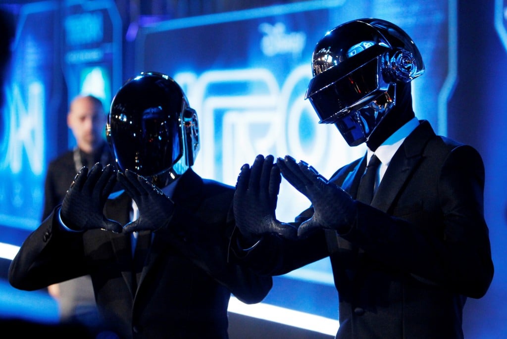 File Photo: Musicians Banglater And De Homem Christo Of Daft Punk Pose At The World Premiere Of The Film "tron: Legacy" In Hollywood, California