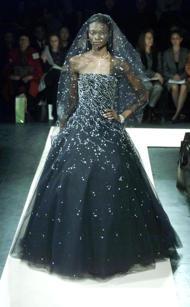 Model Wears A Wedding Dress At The Oscar De La Renta Show.
