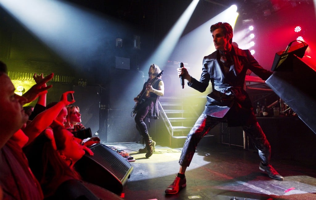 Singer Perry Farrell Of Jane's Addiction Performs With Guitarist Dave Navarro During A Concert In New York