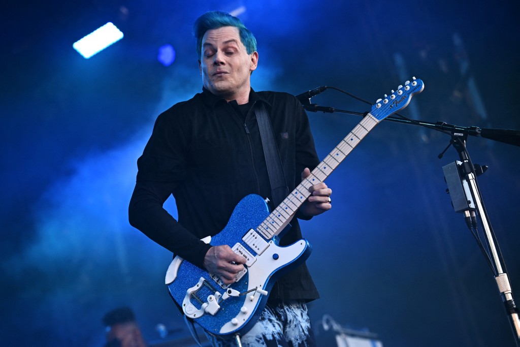 Jack White Performs On The Park Stage At Worthy Farm In Somerset During The Glastonbury Festival