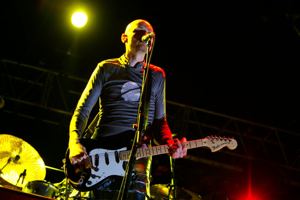 Smashing Pumpkins' Lead Singer Corgan Performs With His Band During The Imperial Festival In La Guacima Near San Jose