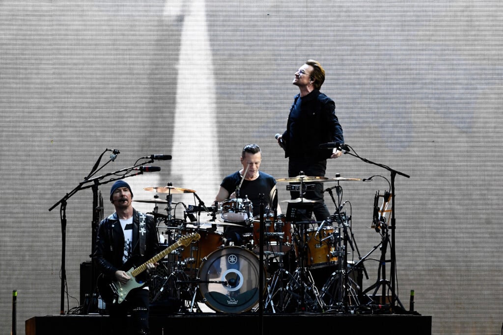 Bono Sings As U2 Perform During Their U2: The Joshua Tree Tour, In London