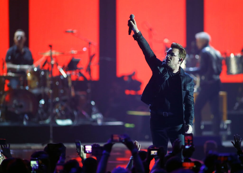 Bono Of U2 Performs During The Iheartradio Music Festival At The T Mobile Arena In Las Vegas