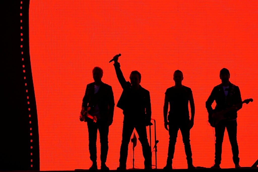 Bono Sings As U2 Perform During Their U2: The Joshua Tree Tour, At Croke Park, Dublin