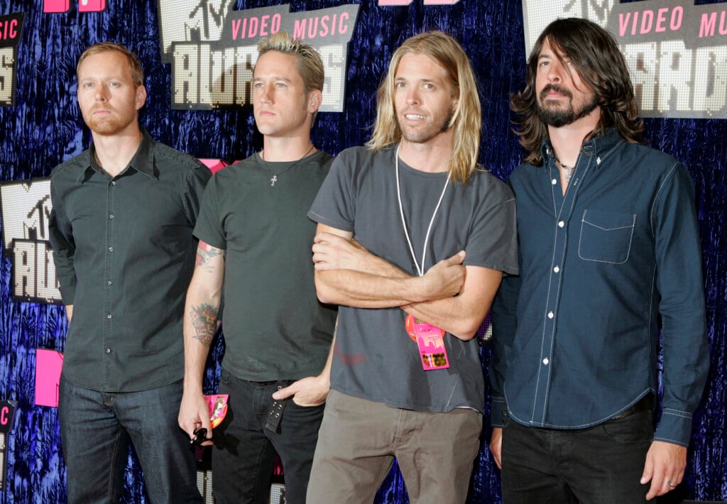 Nate Mendel, Chris Shiflett, Taylor Hawkins And Dave Grohl Of The Band "foo Fighters" Arrive For The 2007 Mtv Video Music Awards In Las Vegas