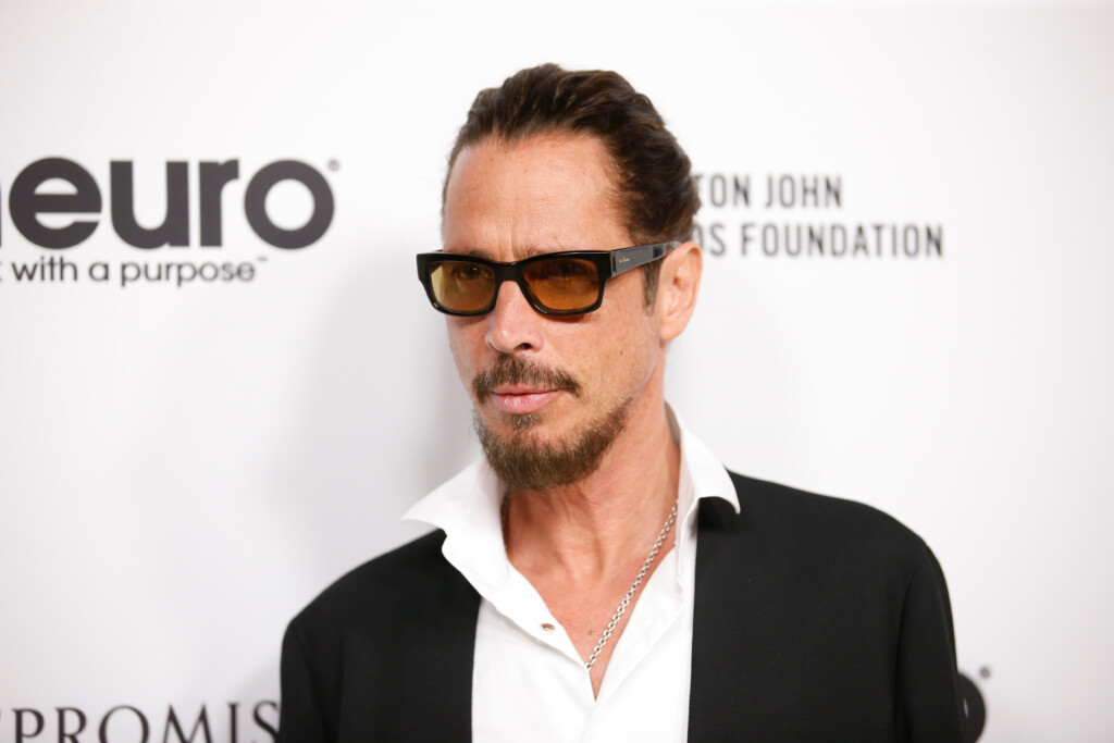 Musician Chris Cornell Poses At Elton John's 70th Birthday And 50 Year Songwriting Partnership With Bernie Taupin Benefiting The Elton John Aids Foundation And The Ucla Hammer Museum At Red Studios Hollywood In Los Angeles