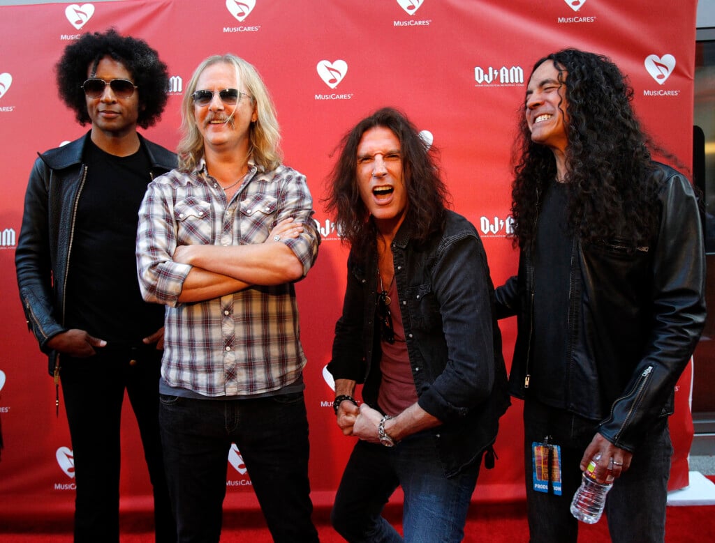 Cantrell, Kinney, Inez And Duvall Of Rock Band Alice In Chains Pose At The 8th Annual Musicares Map Fund Benefit Concert In Los Angeles