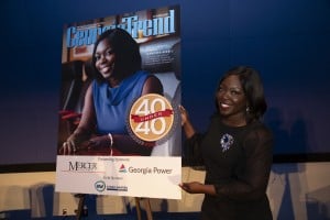 Cover Of Georgia Trend Magazine With Woman Dressed Up Smiling At Georgias Business 40 Under 40 Event