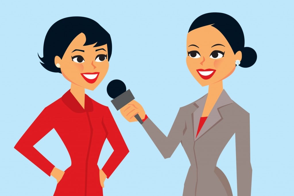 interview télévisée clipart