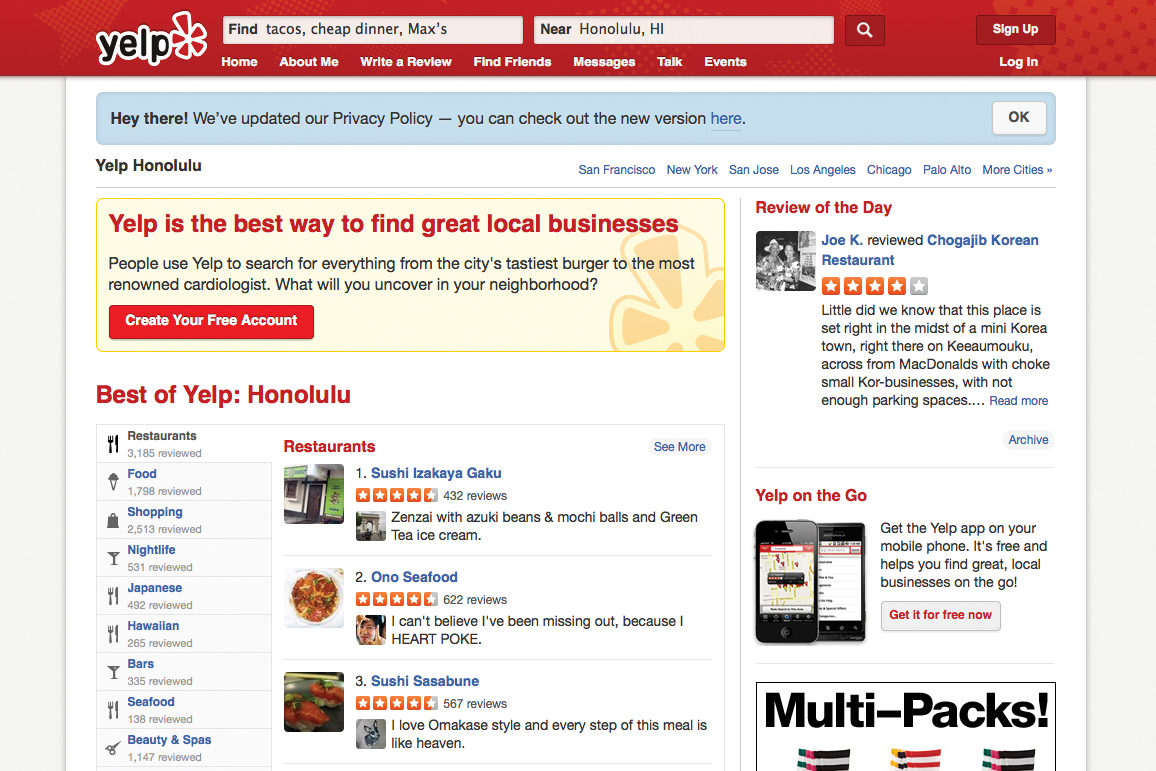 Yelp Me Hawaii Business Magazine