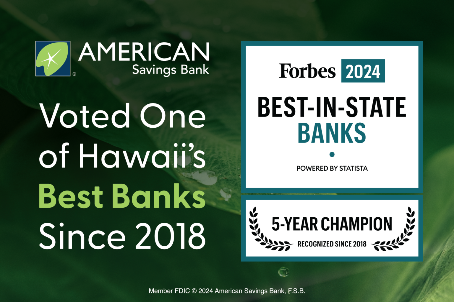 American Savings Bank Recognized as One of Hawaii’s Best Banks for the ...