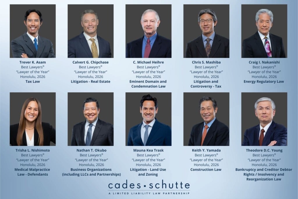 Hero Cades Schutte Celebrates 10 Partners Named 2026 Best Lawyers Lawyer Of The Year In Honolulu