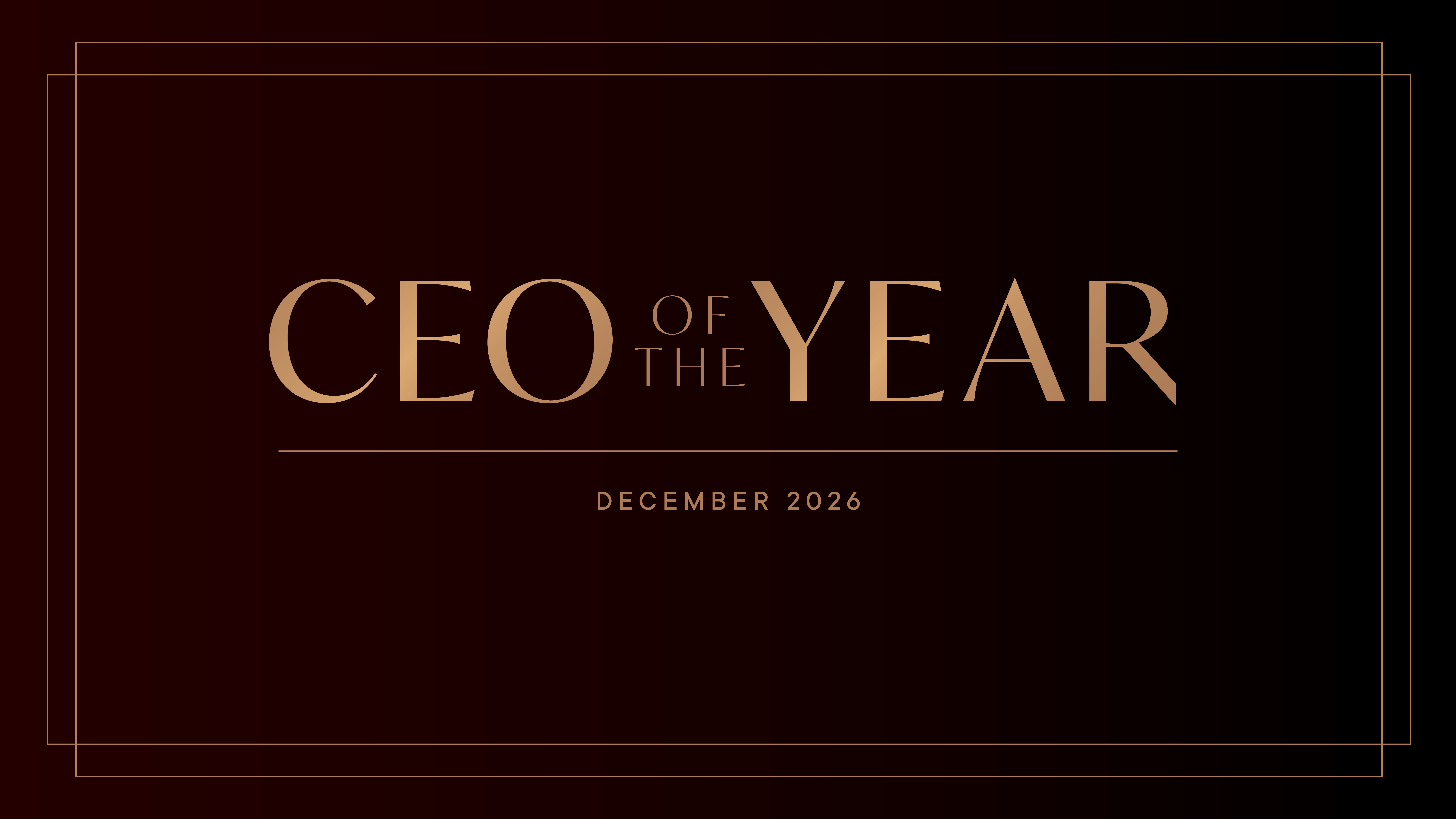 CEO of the Year 2026 - Hero v1 Ceo Of The Year 2026 Hero V1
